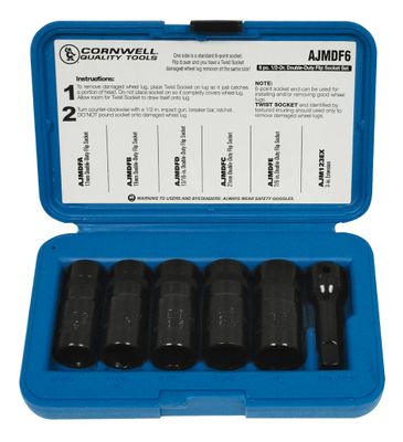 AJMDF6 - 6 Piece Double Flip Socket Set