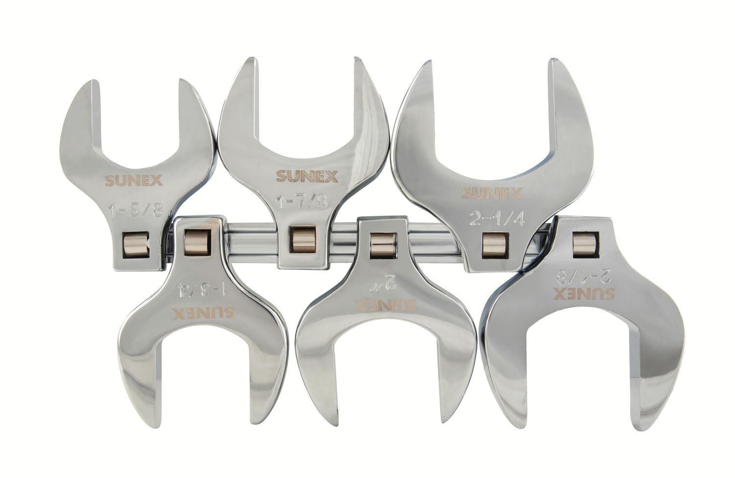 SUN9722A - 6 Piece 1/2&quot; Drive SAE Jumbo Crowfoot Wrench Set