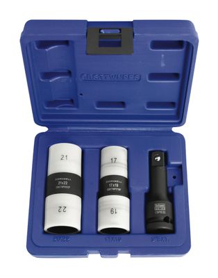 CBS3TWNPFS - 3 Piece 1/2&quot; Drive Wheel Protector Flip Socket Set