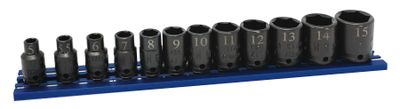 STI0212MSP - 12 Piece 1/4&quot; Drive Metric Power Socket Set, 6 Point