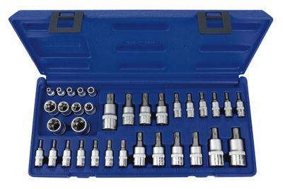CBSMTX34S - 34 Piece 1/4”, 3/8” &amp; 1/2” Drive Master Star Bit Set