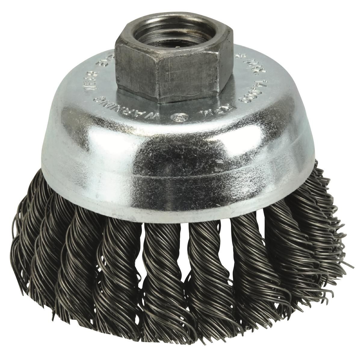 AN36238 - 3&quot; Knot Wire Cup Brush, 0.020&quot; Steel Fill