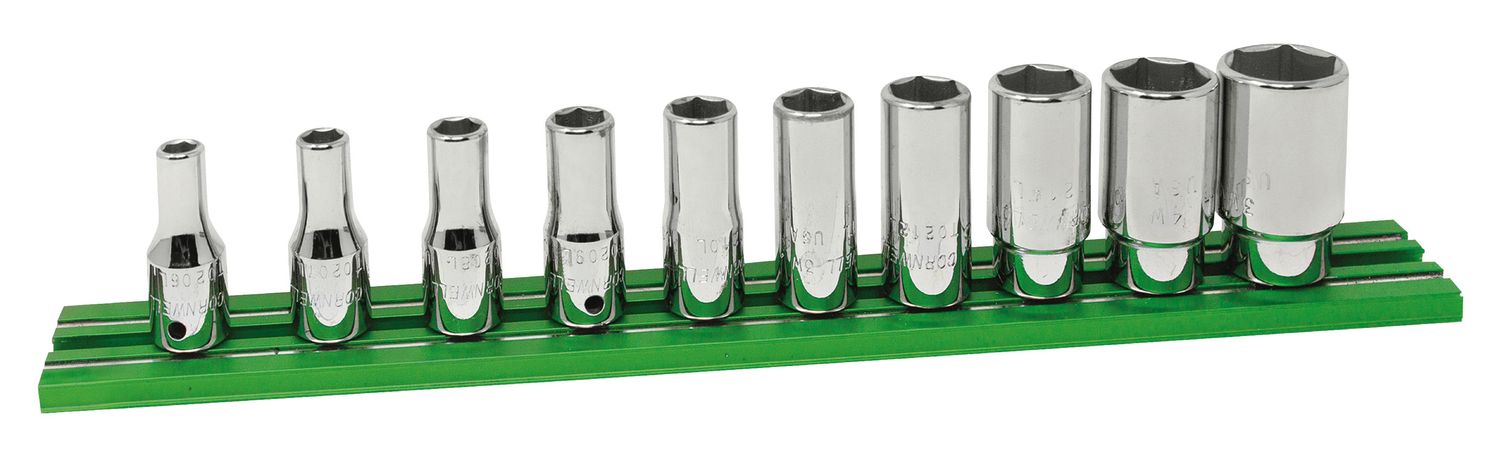 ST0210MLSP - 10 Piece 1/4&quot; Drive SAE Mid-Length Socket Set, 6 pt.