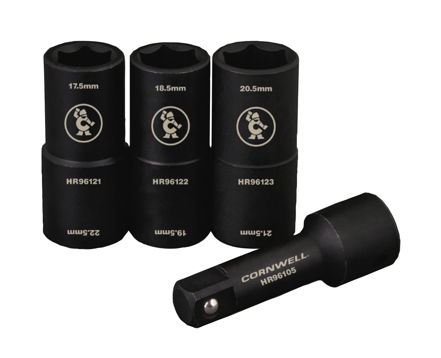 HRC96120 - 4 Piece Half-Size Metric Flip Socket Set