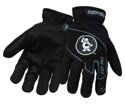 ASCTFBL - Black Tec-Fit Slip-On Mechanic&#39;s Glove, L