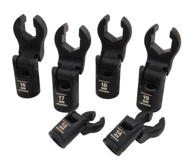 HRC39660 - 6 Piece Flex-Head Crowfoot Diesel Injector Wrench Set