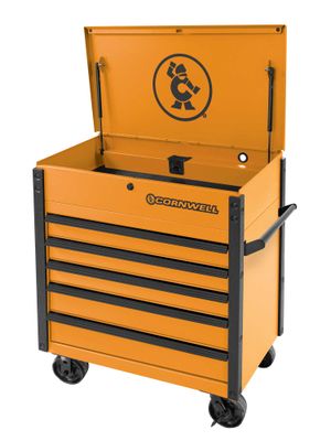 CTSSCF395KRE - 39&quot; 5-Drawer USA Flip Top Service Cart, Ignition Orange