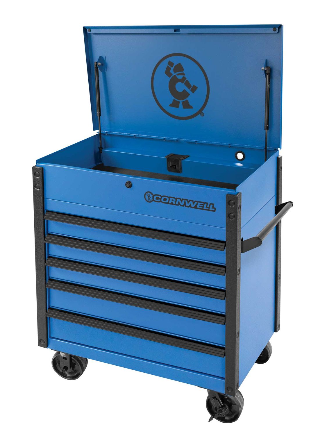 CTSSCF395KTB - 39&quot; 5-Drawer USA Flip Top Service Cart, Torch Blue