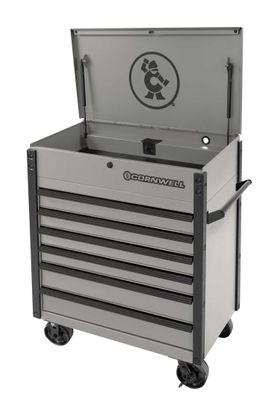 CTSSCF396KSM - 39&quot; 6-Drawer USA Flip Top Service Cart, Smoke