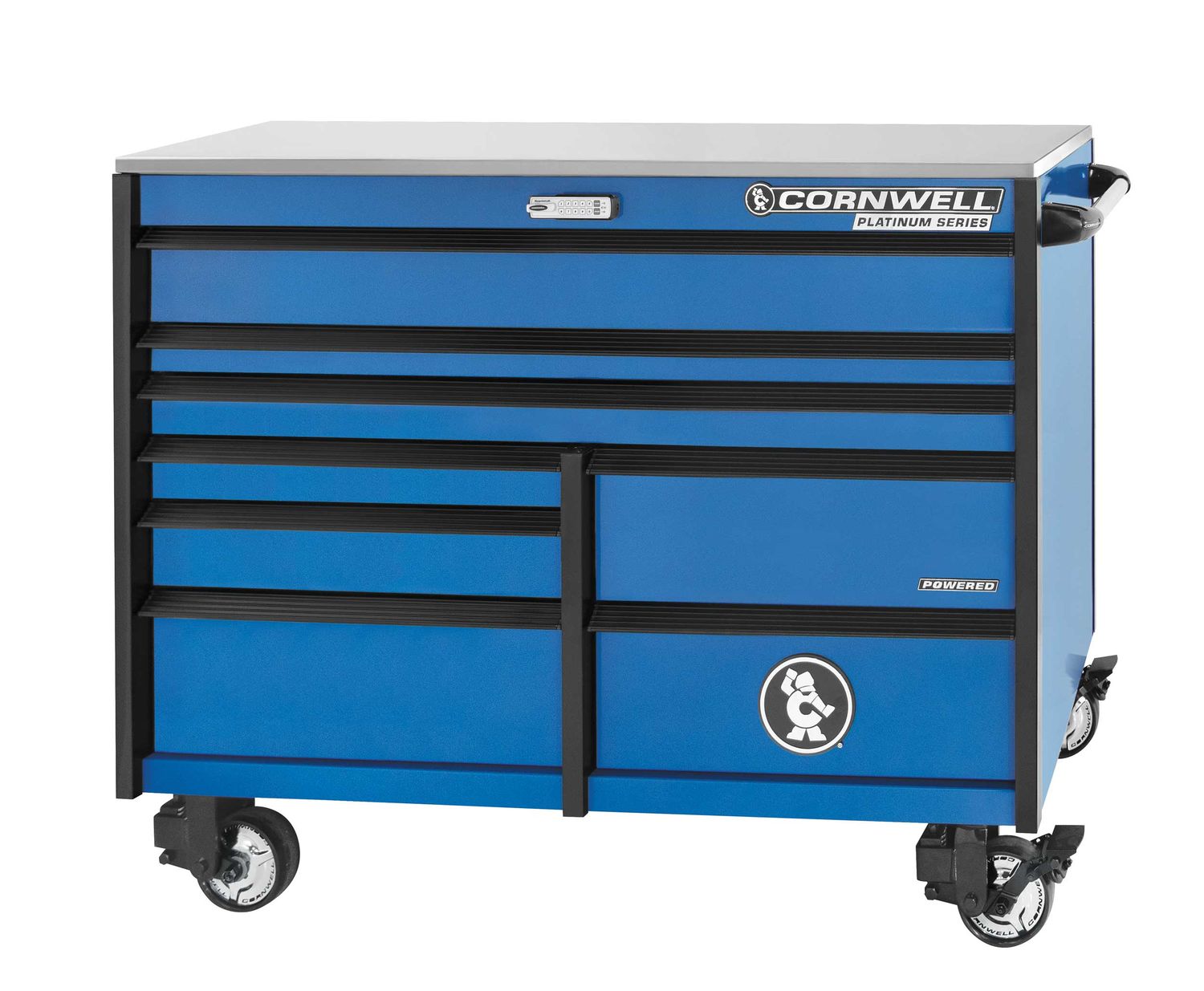 CTSPPR568KTB - PLATINUM PLUS™ 56” 8-Drawer Double Bank Cabinet, Torch Blue