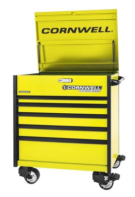 CTSPPF405KLY - (BTO) PLATINUM PLUS™ 5-Drawer Flip Top Cart, Lightning Yellow