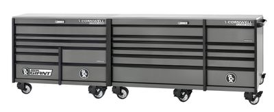 XPCTSPPR14019KST - PLATINUM PLUS™ 140&quot; 19-Drawer Iron Giant Roller Cabinet, Storm