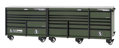 XPCTSPPR14022KVG - PLATINUM PLUS™ 140&quot; 22-Drawer Iron Giant Roller Cabinet, Valor Green