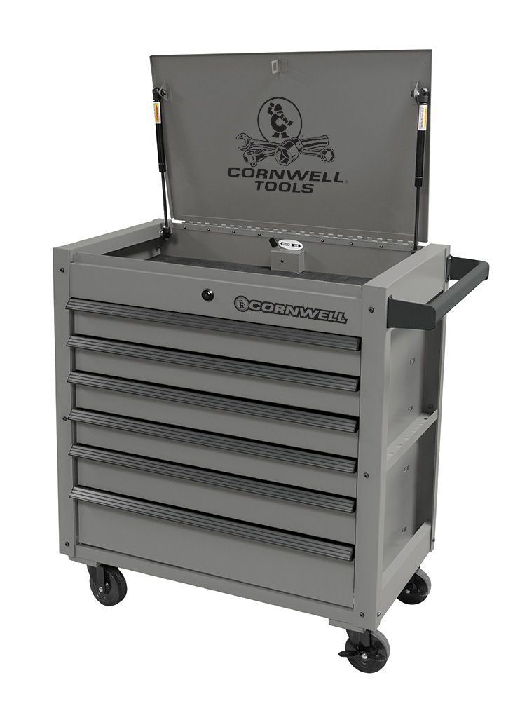 CTBF326KST - 6-Drawer Service Cart, Gray