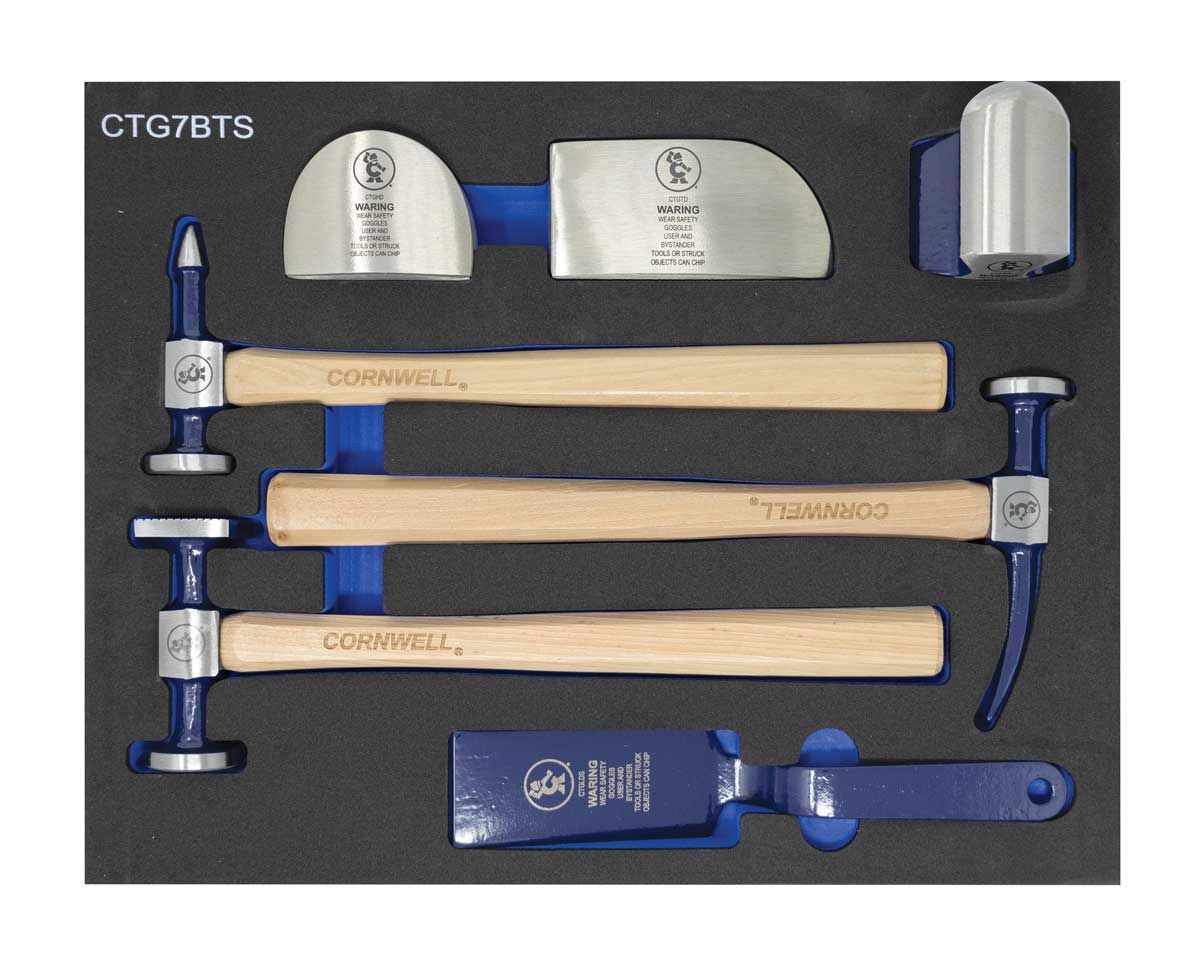 CTG7BTS - 7 Piece Body Tool Set, Wood Handles
