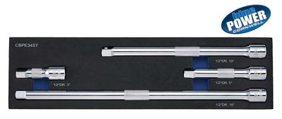 CBPE34ST - 4 Piece 1/2” Drive Cornwell® bluePOWER® Extension Set