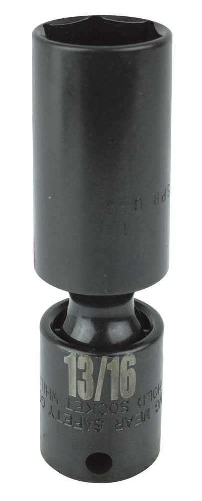 UP2226LSPR - 3/8&quot; Drive 13/16&quot; Impact Universal Spark Plug Socket, 6-Point