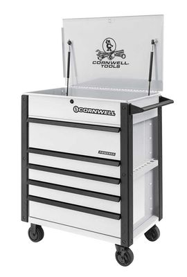 CTBFP355KVP - 5-Drawer Flip Top Cart w/ Power Drawer, White