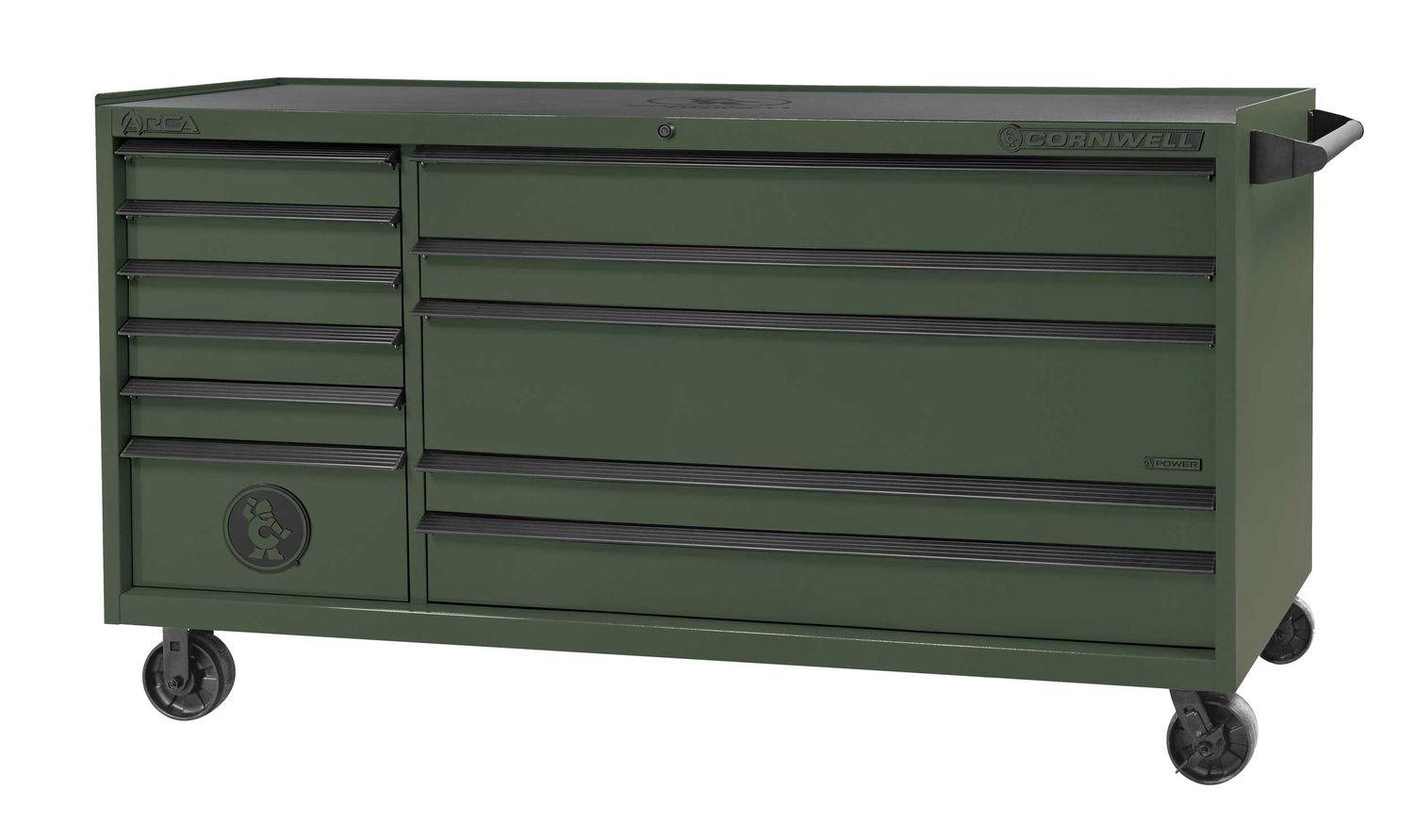 CTSASR7911KVG - ARCA® 79” 11-Drawer Double Bank Roller Cabinet, Valor Green