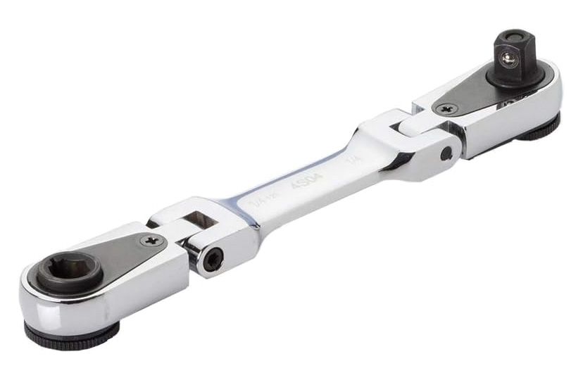 ECC4S04 - 1/4&quot; Bit Driver Stick Combination Flex Head Ratchet - Stubby