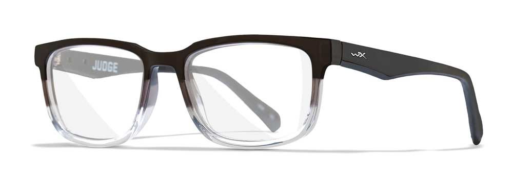 WLXWSJDG03 - Judge Safety Glasses - Gloss Black/Clear Fade Frame, Clear Lens
