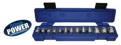 CBP2M - 13 Piece 3/8” Drive Cornwell® bluePOWER® Metric Socket Set, 6 Point