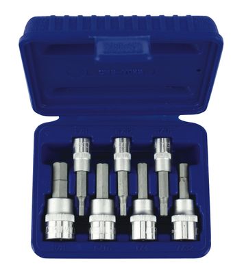 CBS702S - 7 Piece 1/4” &amp; 3/8” Drive SAE Hex Bit Socket Set