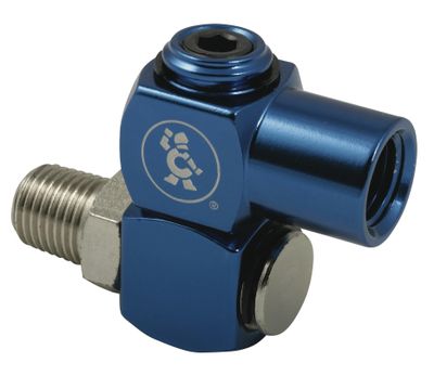 CAT250AS - 1/4” NPT Blue Anodized Swivel Fitting