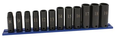 STI2112LLMSP - 12 Piece 3/8” Drive Metric Extra Deep Power Socket Set, 12 Point