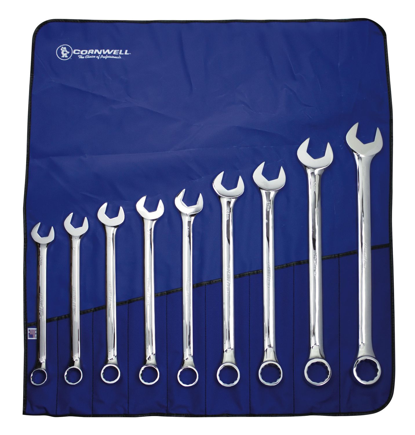 WCMP19S - 9 Piece Metric Large Combination Wrench Set, 12-Point