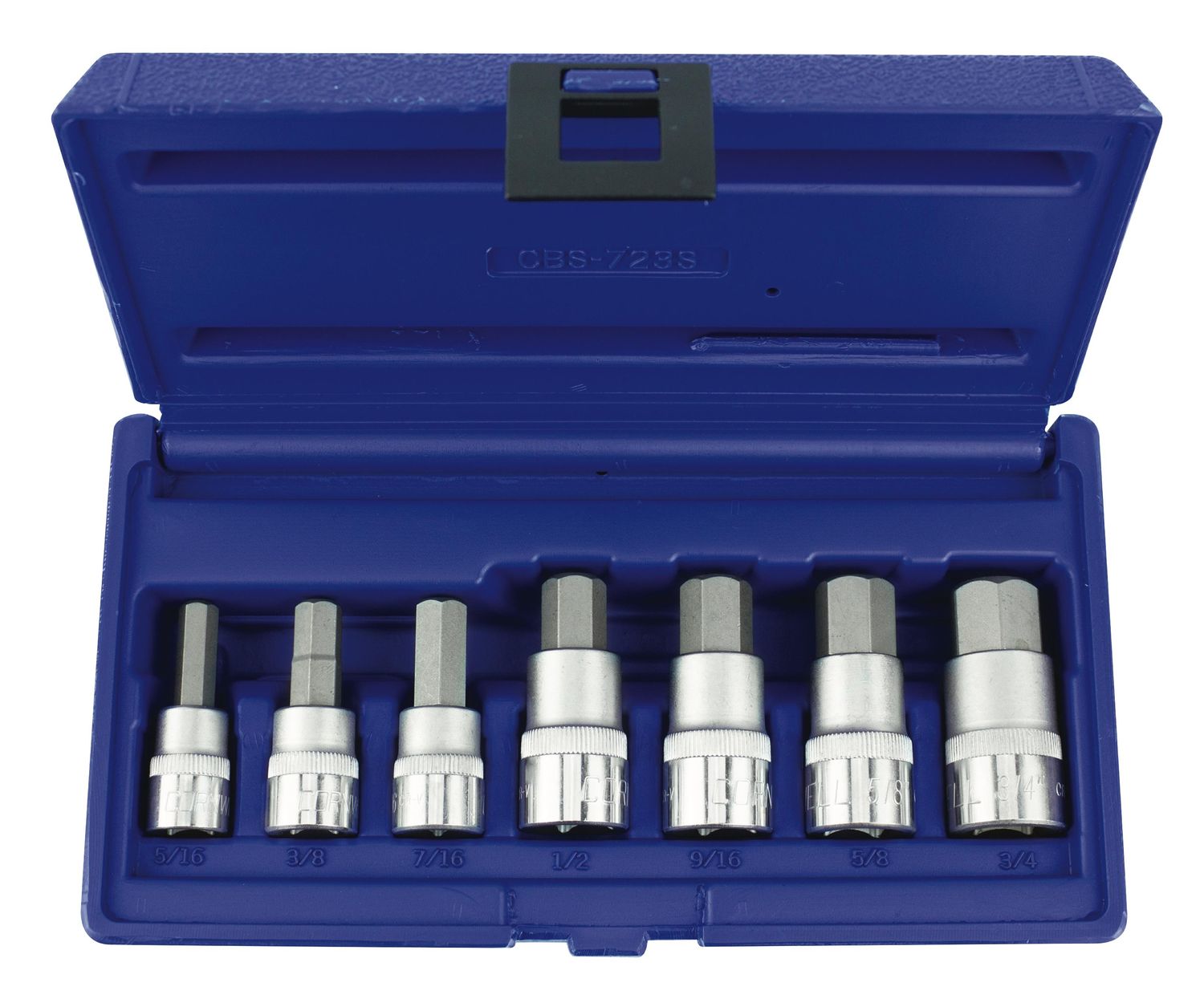 CBS723S - 7 Piece 3/8” &amp; 1/2” Drive SAE Hex Bit Socket Set