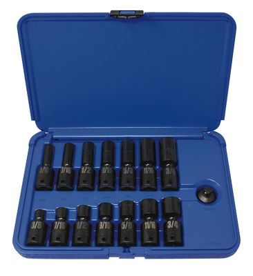 TSIUP215SS - 15 Piece 3/8” Drive SAE Power Universal Super Set