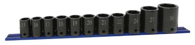 STI3211MSP - 11 Piece 1/2” Drive Metric Power Socket Set, 6 Point