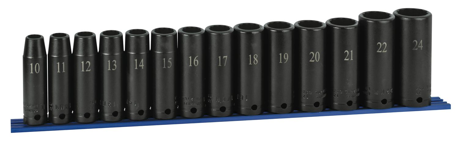 STI3114LMSP - 14 Piece 1/2” Drive Metric Deep Power Socket Set, 12 Point