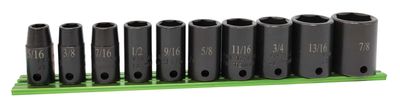 STI2210LSP - 10 Piece 3/8” Drive SAE Deep Power Socket Set, 6 Point
