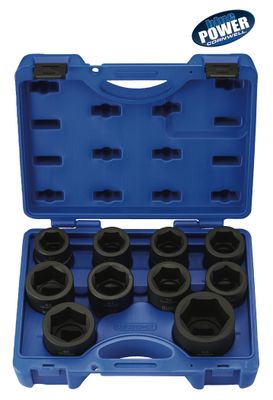 CBPI610MST - 10 Piece 1" Drive Cornwell® bluePOWER® Metric Power Socket Set, 6 Point