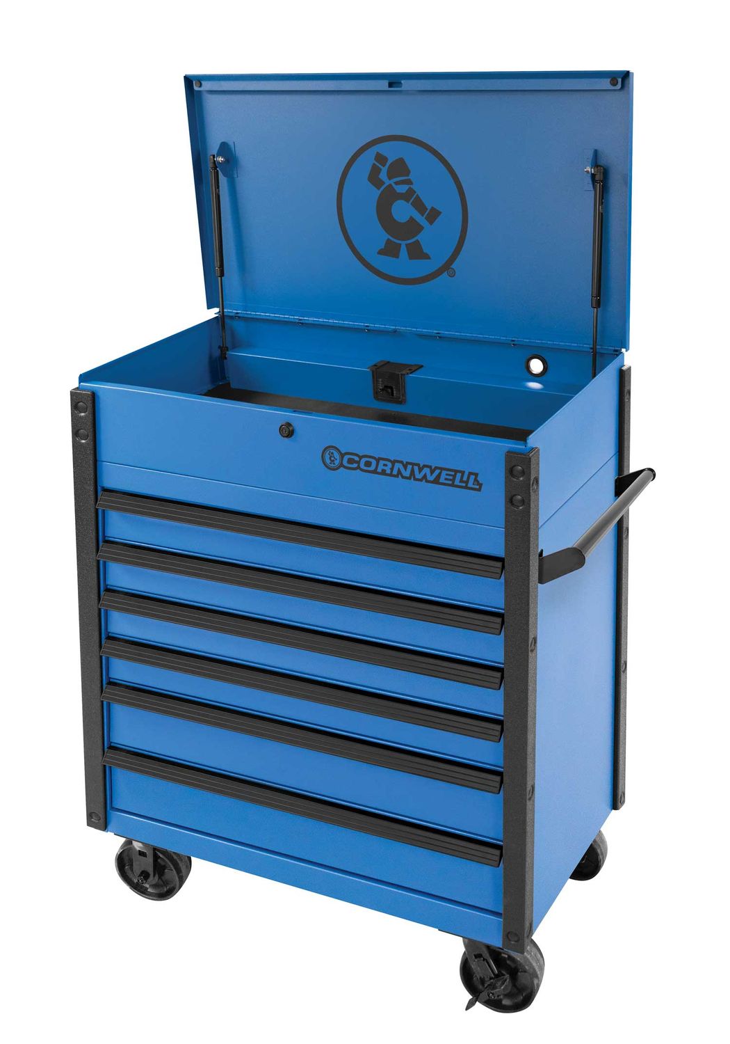 CTSSCF396KTB - 39" 6-Drawer USA Flip Top Service Cart, Torch Blue