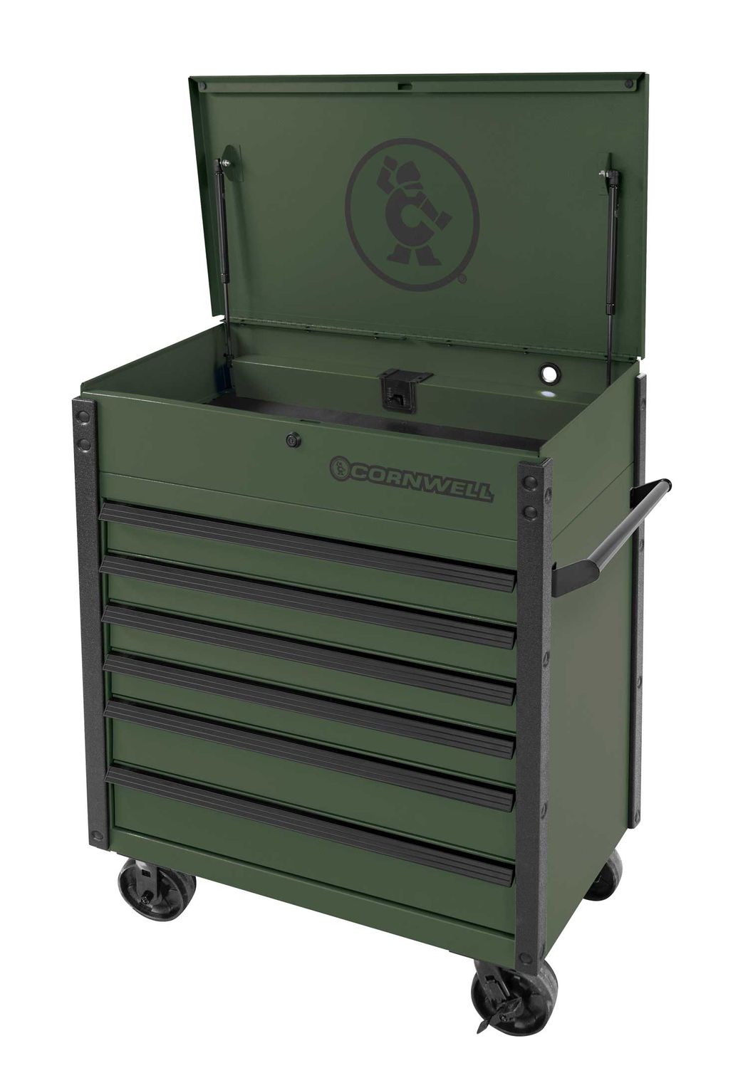 CTSSCF396KVG - 39&quot; 6-Drawer USA Flip Top Service Cart, Valor Green