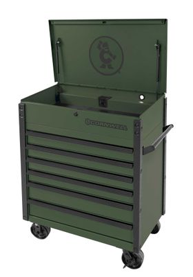CTSSCF396KVG - 39" 6-Drawer USA Flip Top Service Cart, Valor Green