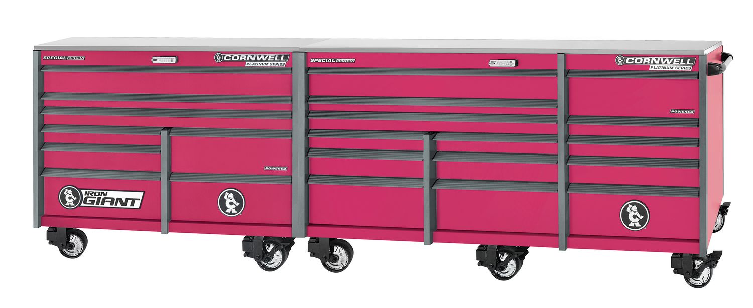 XPCTSPPR14022LSF - PLATINUM PLUS™ 140&quot; 22-Drawer Iron Giant Roller Cabinet, Starfire/Gunmetal