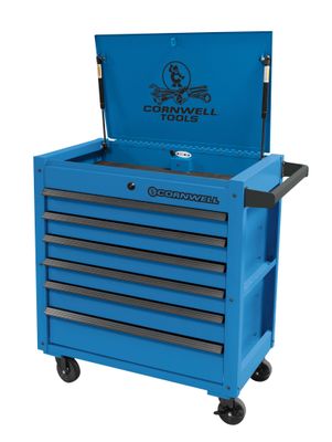 CTBF326KB - 6-Drawer Service Cart, Corporate Blue