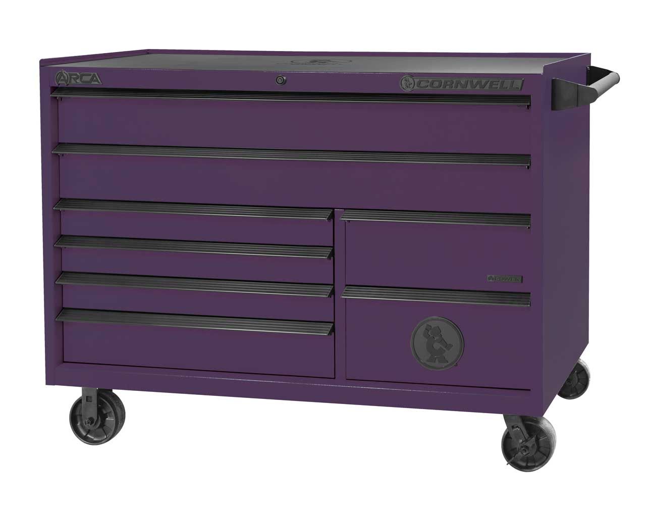 CTSASR578KPR - ARCA® 57” 8-Drawer Double Bank Roller Cabinet, Purple Rain