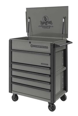 CTBFP355KST - 5-Drawer Flip Top Cart w/ Power Drawer, Gray