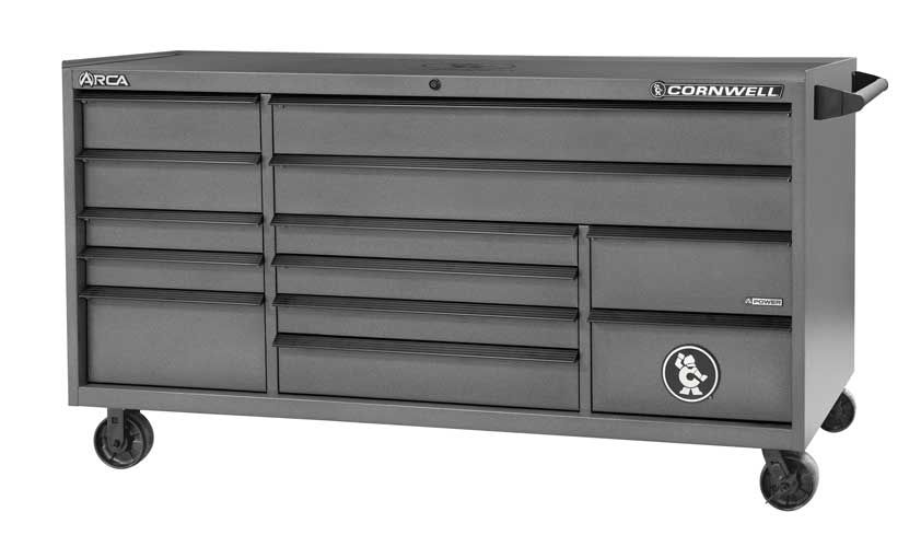 CTSASR7913KCD - ARCA® 79” 13-Drawer Triple Bank Roller Cabinet, Carbide