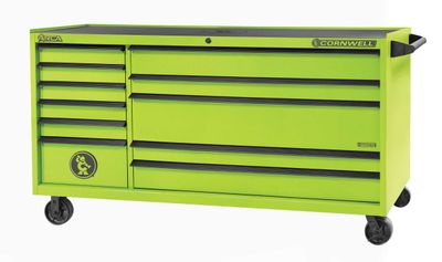 CTSASR7911KTG - ARCA® 79” 11-Drawer Double Bank Roller Cabinet, Nitro Green