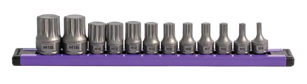 GEDDTS12S - 12 Piece RPT 1/4" &amp; 3/8" Drive Low Profile Triple Square Dual Action Driver Set