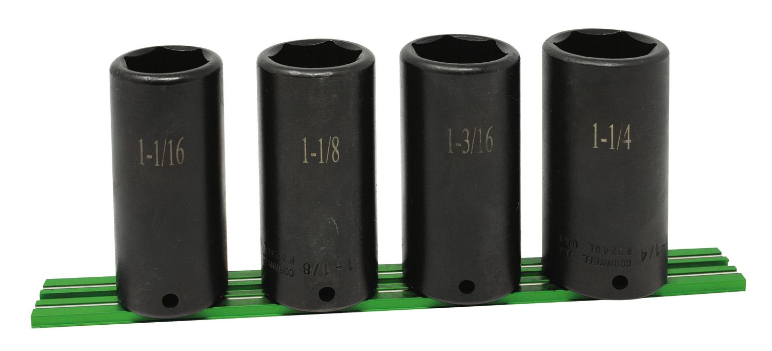 STI324L1SP - 4 Piece 1/2” Drive SAE Deep Power Socket Set, 6 Point