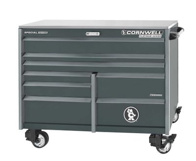 CTSPPR568LF - PLATINUM PLUS™ 56” 8-Drawer Double Bank Cabinet, Graphite/Gunmetal