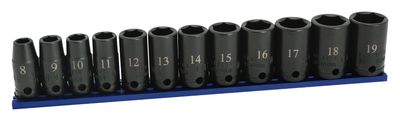 STI2212LMSP - 12 Piece 3/8" Drive Metric Deep Power Socket Set, 6 Point