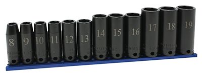 STI2212LLMSP - 12 Piece 3/8” Drive Metric Extra Deep Power Socket Set, 6 Point